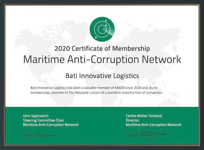 BATI (Turkey) registers for the Maritime Anti-corruption