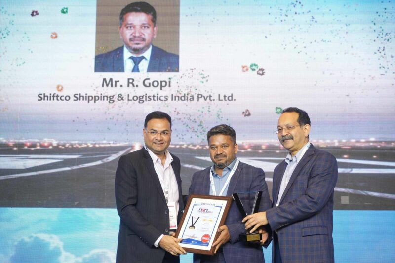 SHIFTCO SHIPPING & LOGISTICS (INDIA) AWARDED DYNAMIC AIRCARGO PROFESSIONAL OF THE YEAR