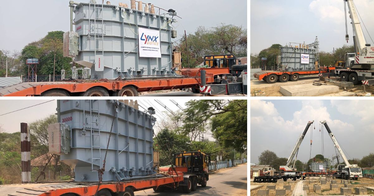 LYNXGISTICS (Myanmar) transports Transformer Unit through 465 challenging KM